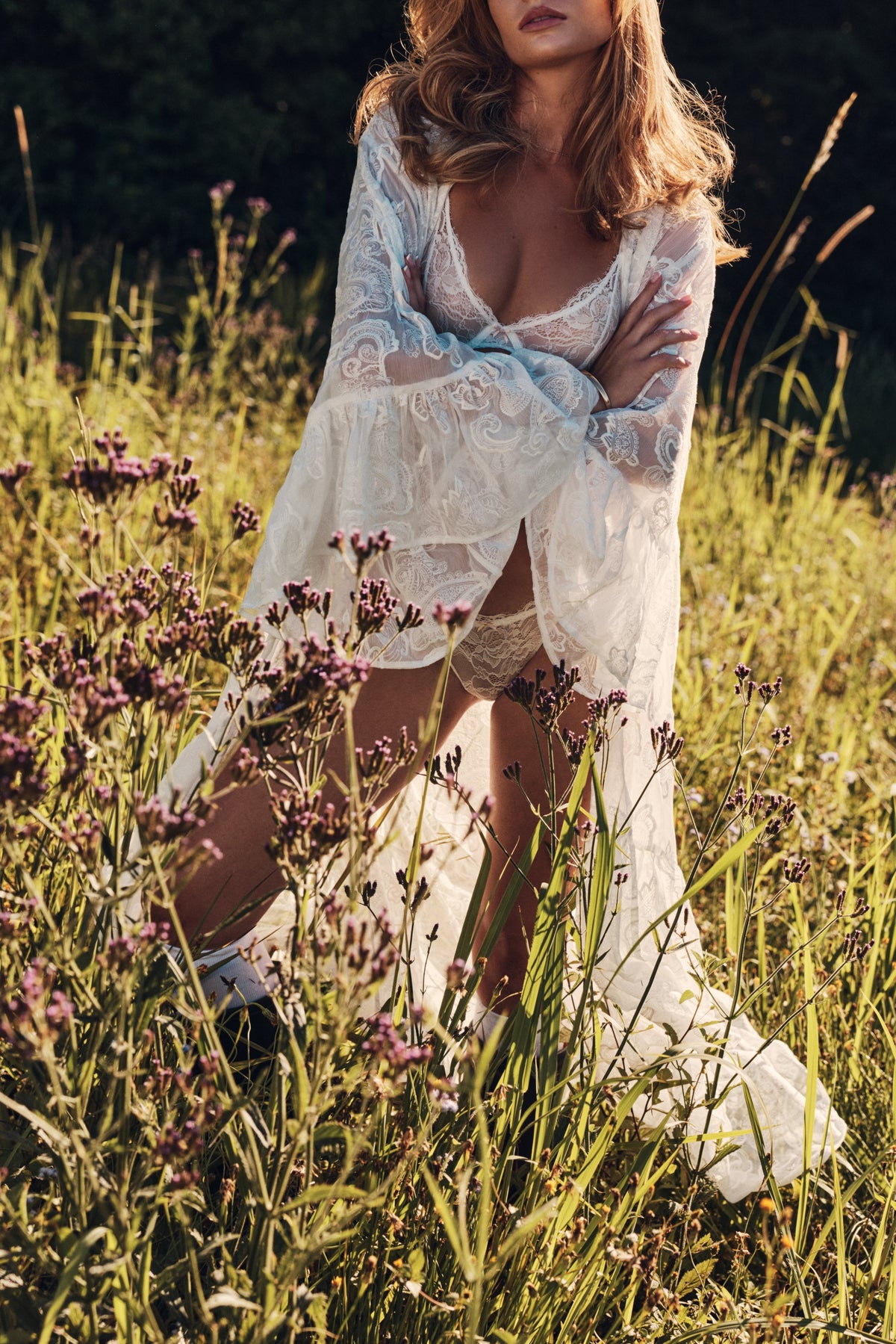 Kalina Lace Kimono Robe