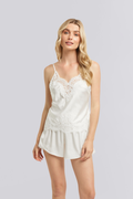 Sian Lace Cami Set - White