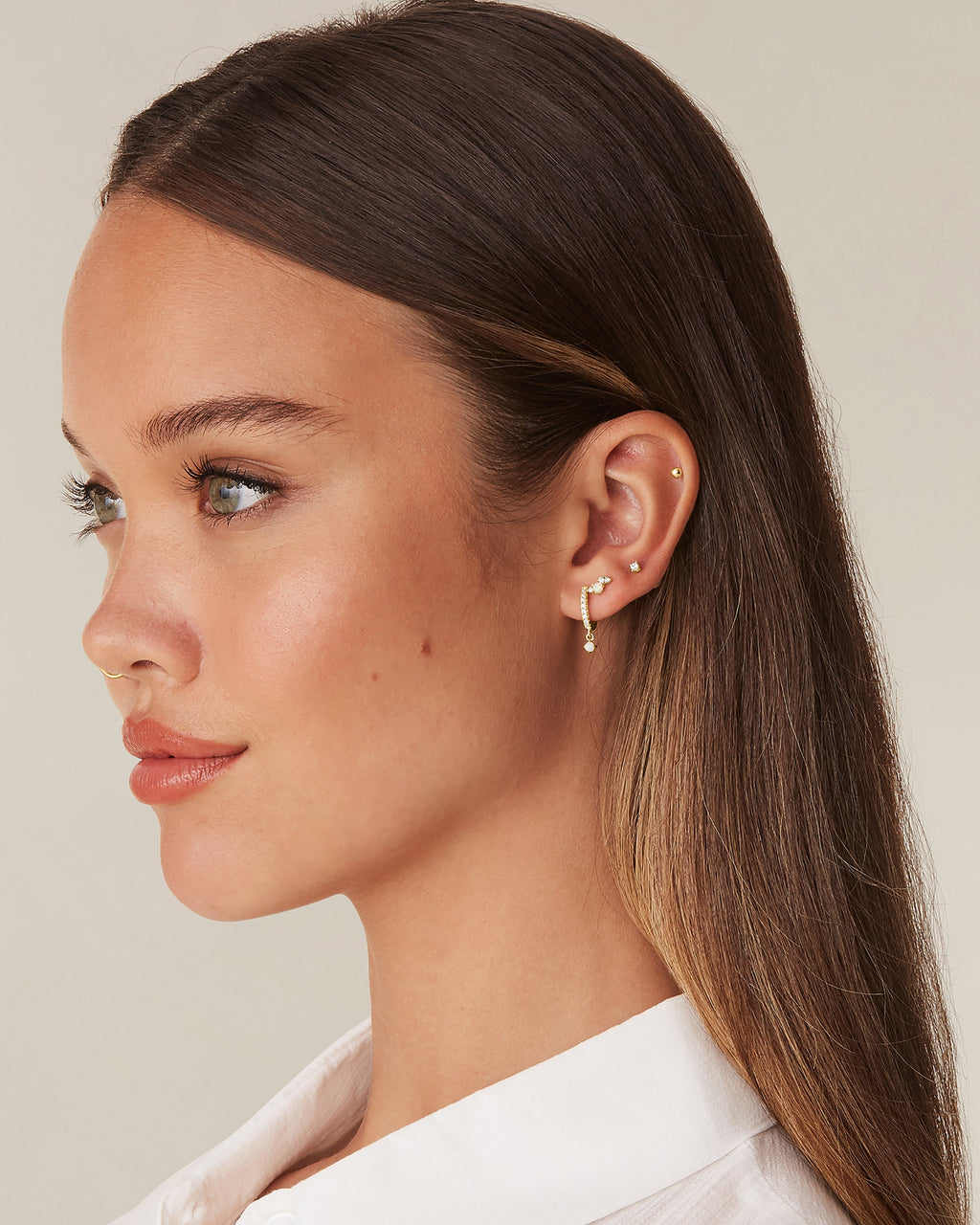 Cubic Zirconia Flat Back Studs