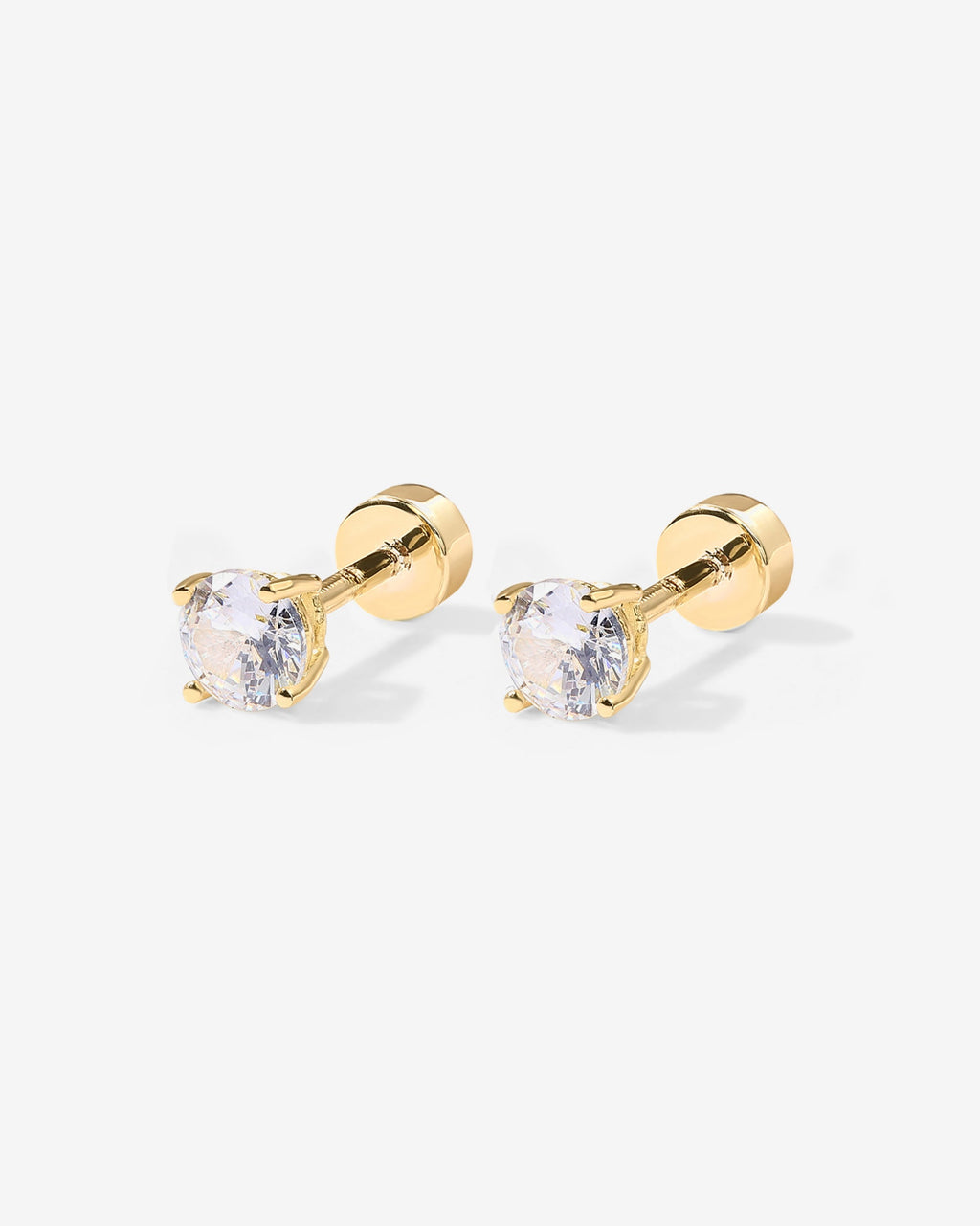 Cubic Zirconia Flat Back Studs