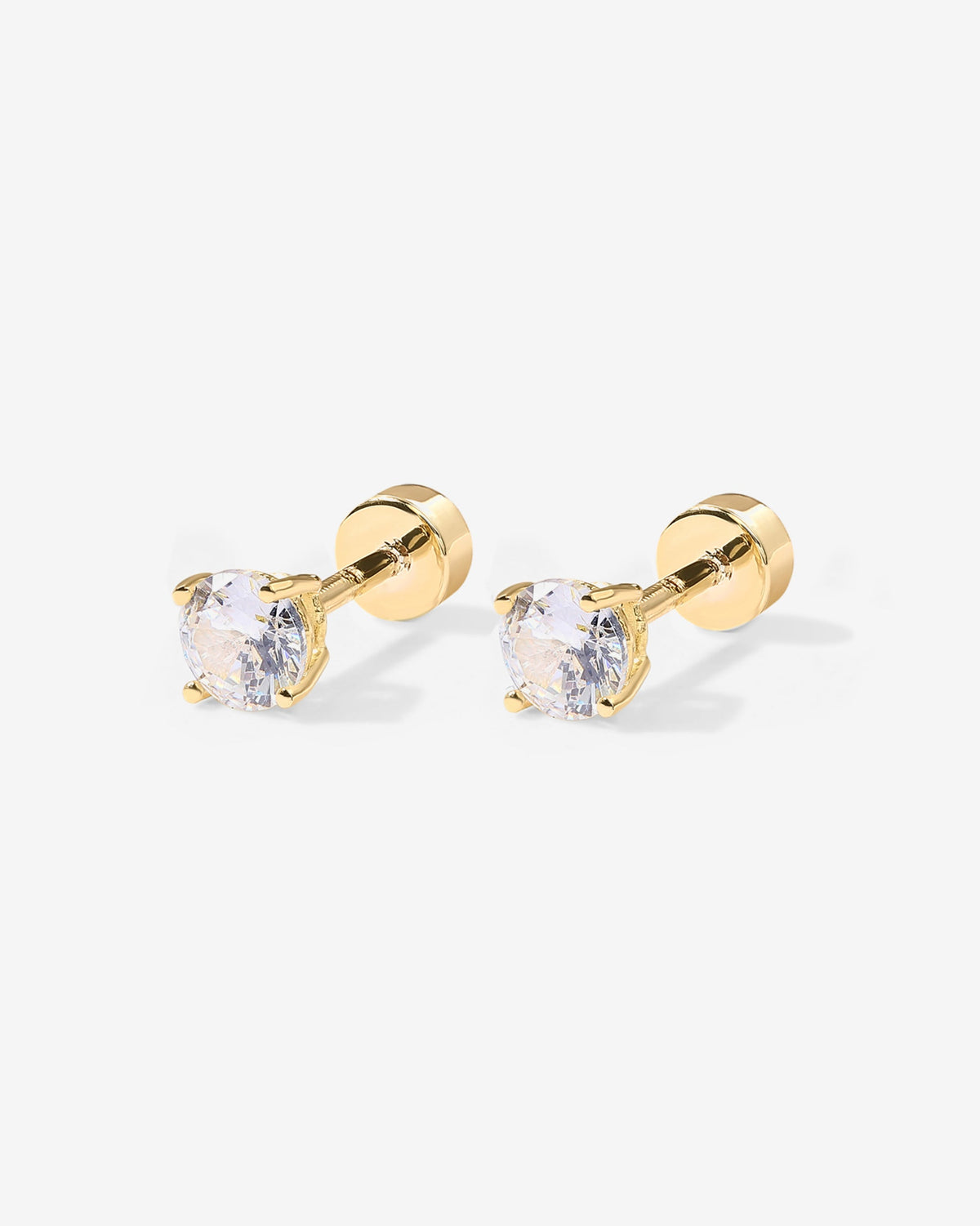 Cubic Zirconia Flat Back Studs