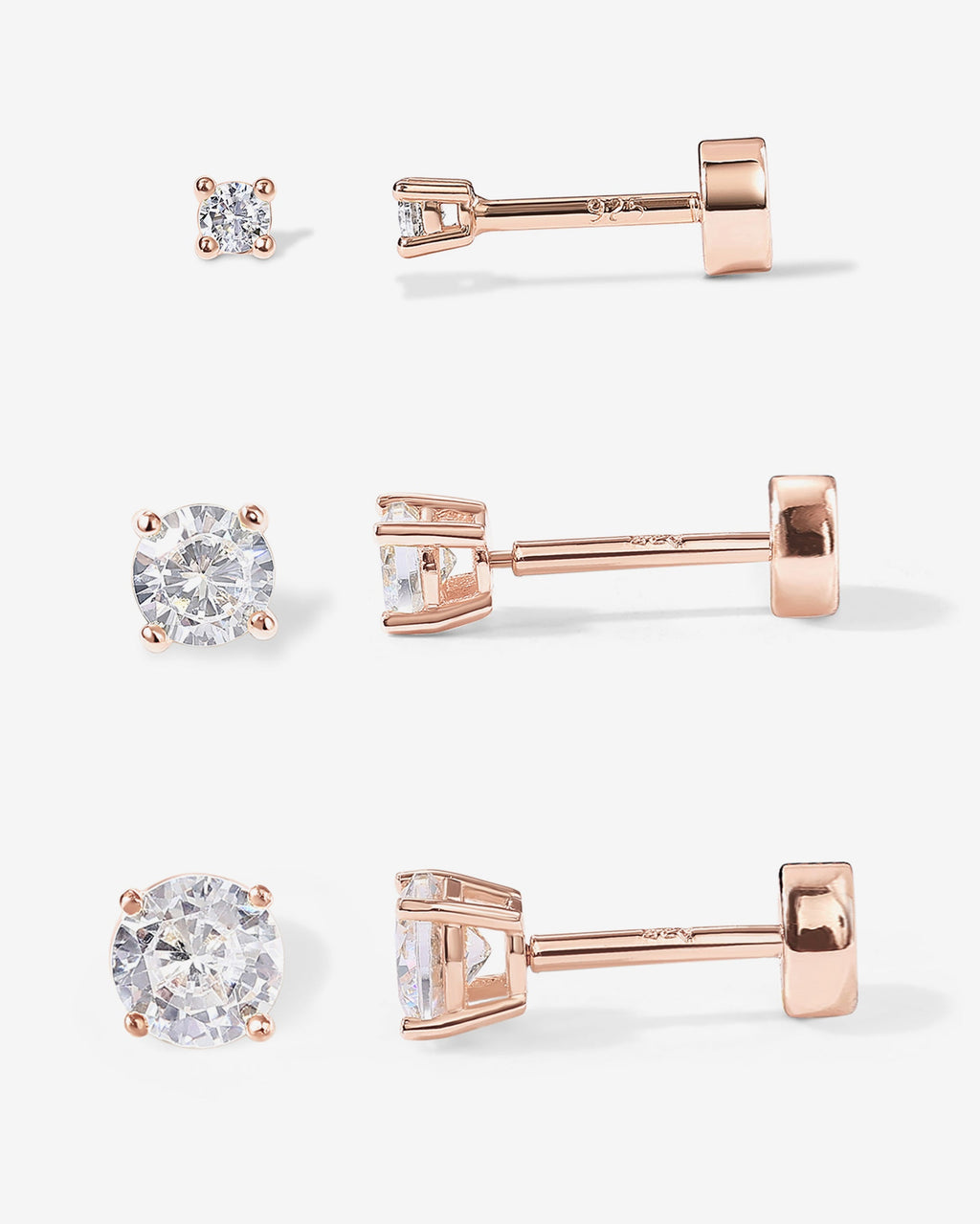 Cubic Zirconia Flat Back Studs