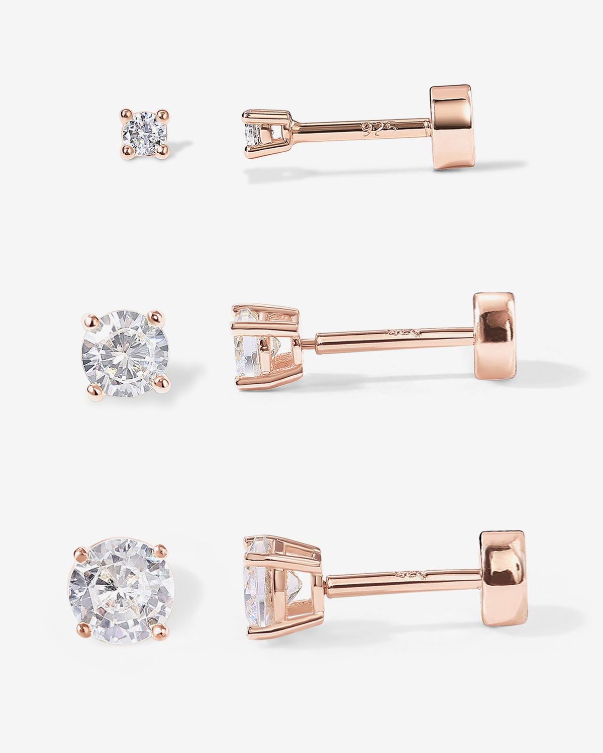 Cubic Zirconia Flat Back Studs