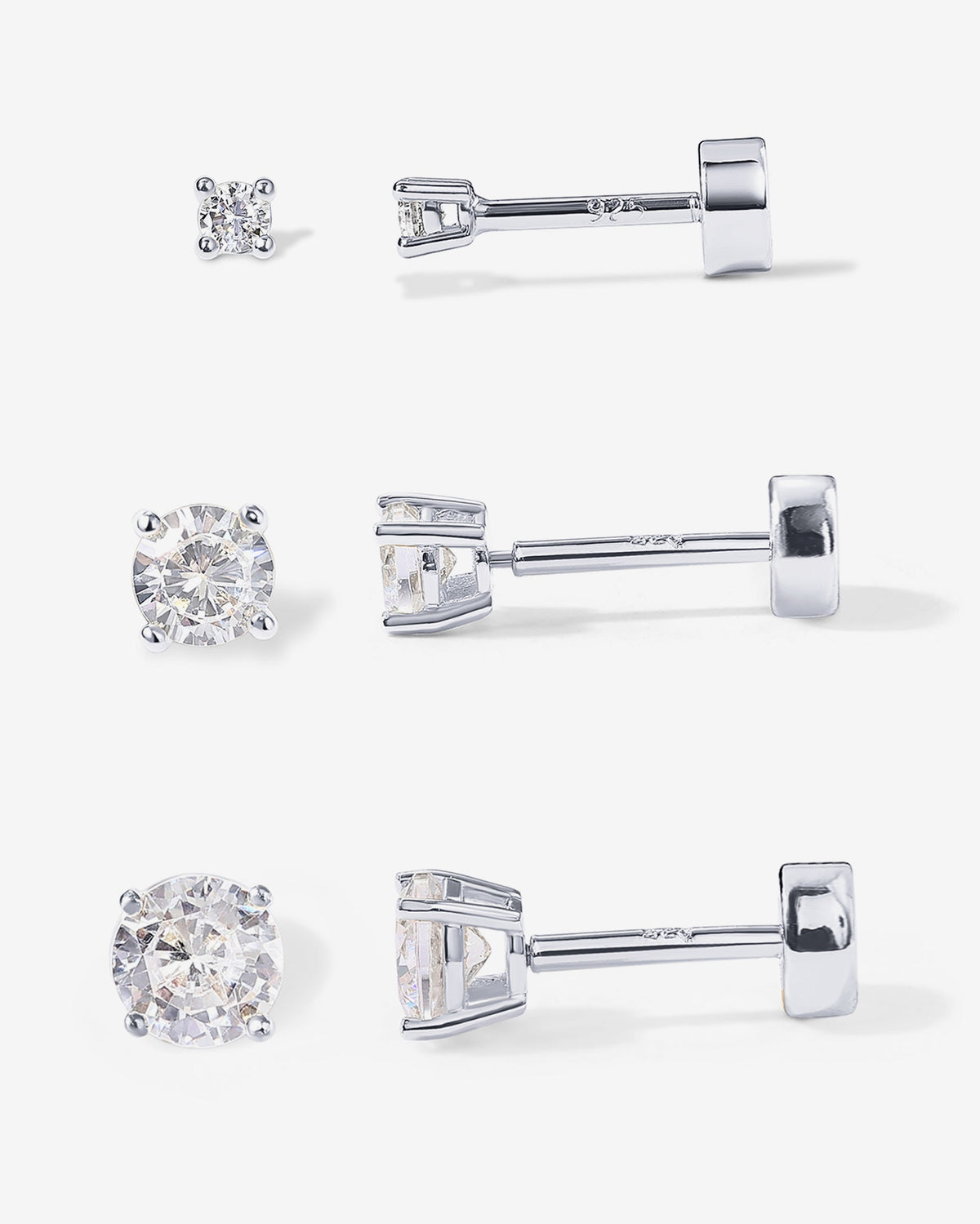 Cubic Zirconia Flat Back Studs