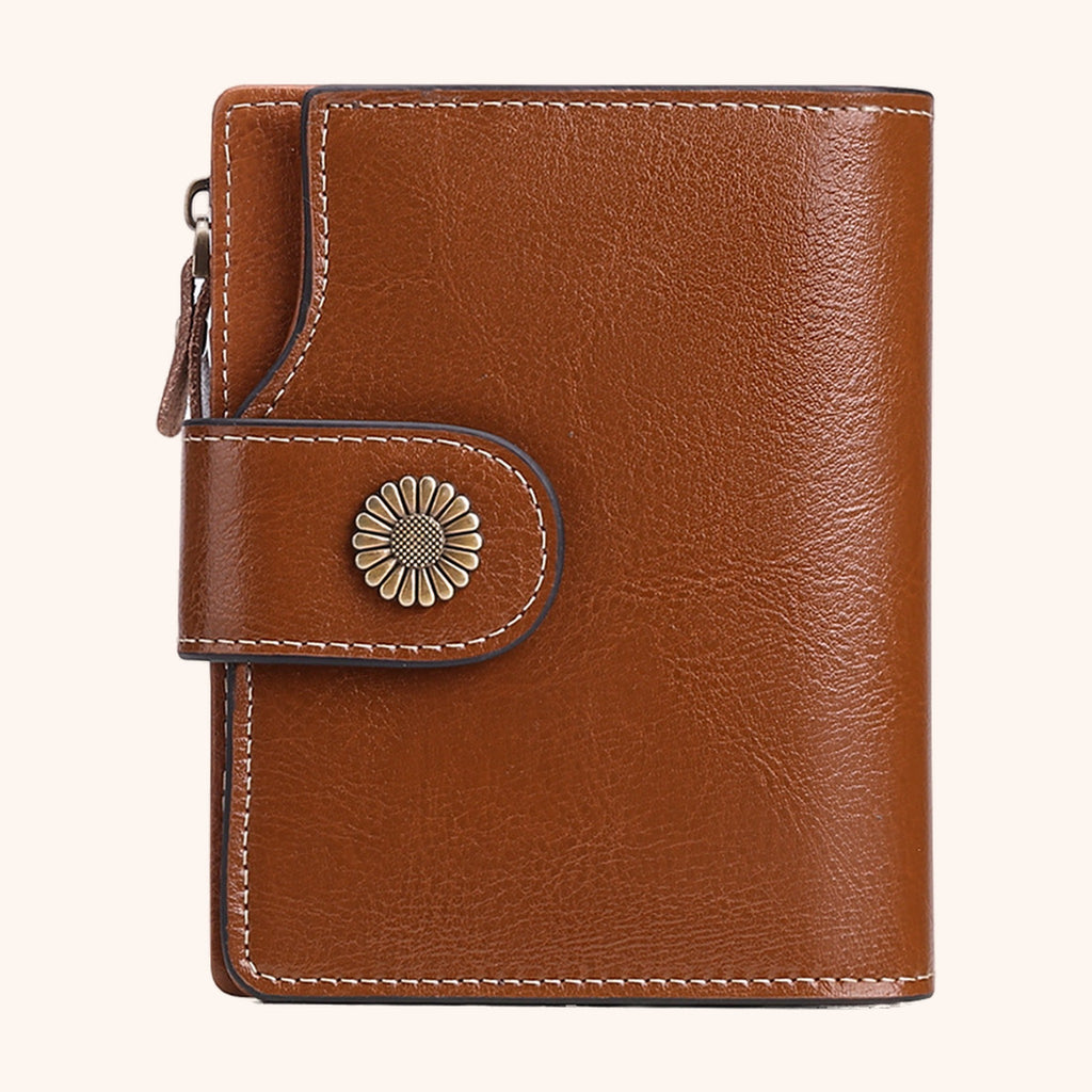 Portefeuille Compact Multifonction à Fermoir