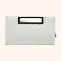 Pochette Effet Croco Poignée Métallique