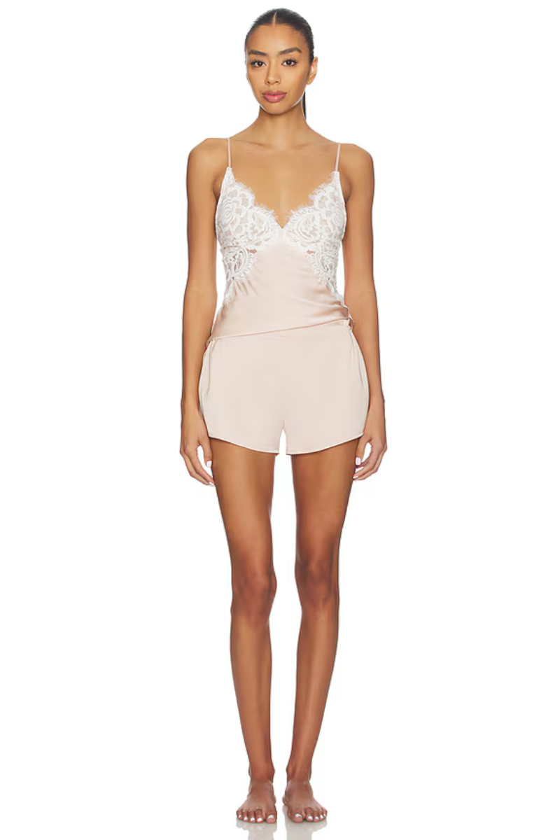 Peyton Lace Cami Set  - Blush