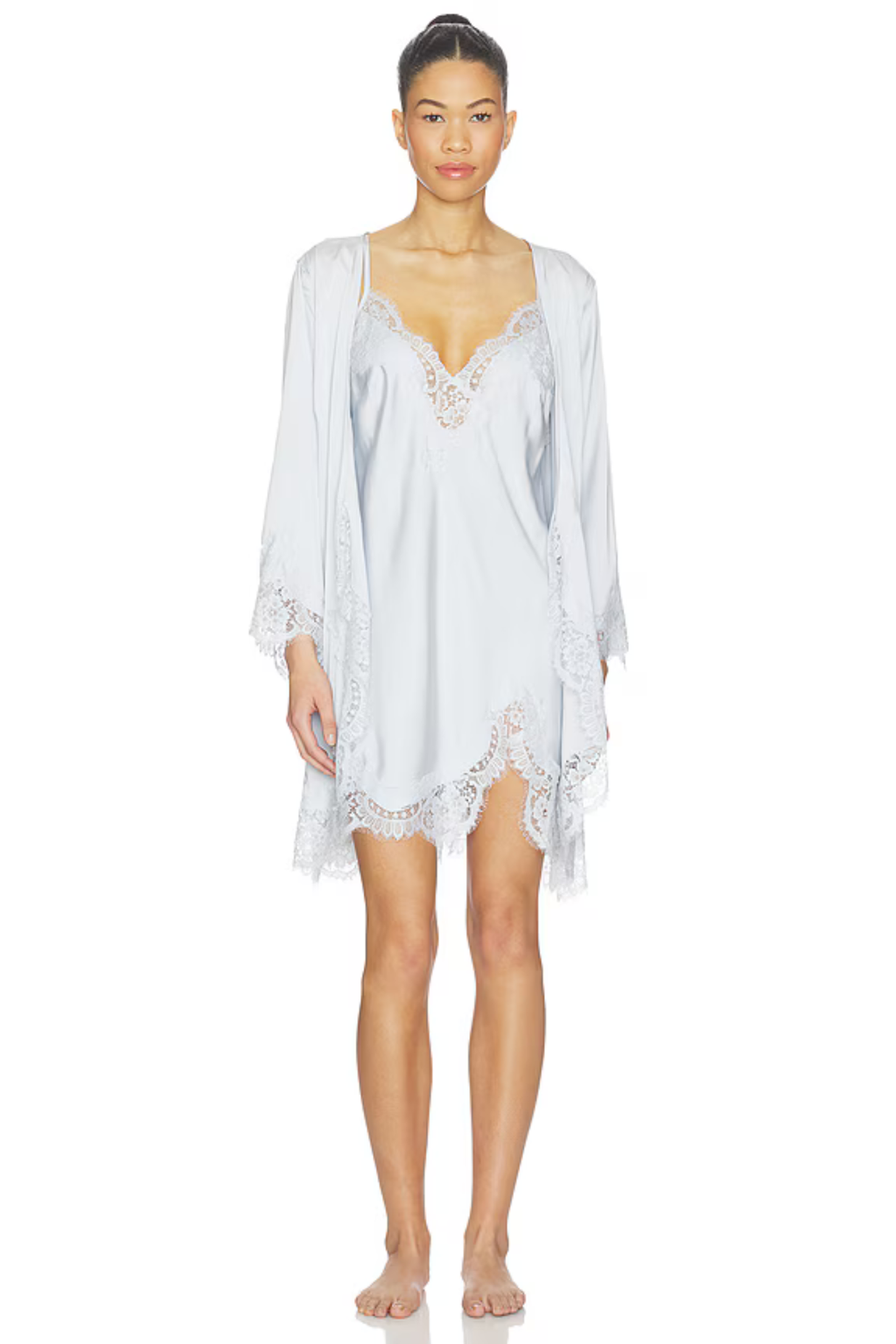 Sian Lace Slip - Eggshell Blue