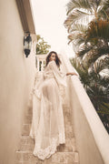 Chloe Polka Dot Lace Robe Maxi Ivory