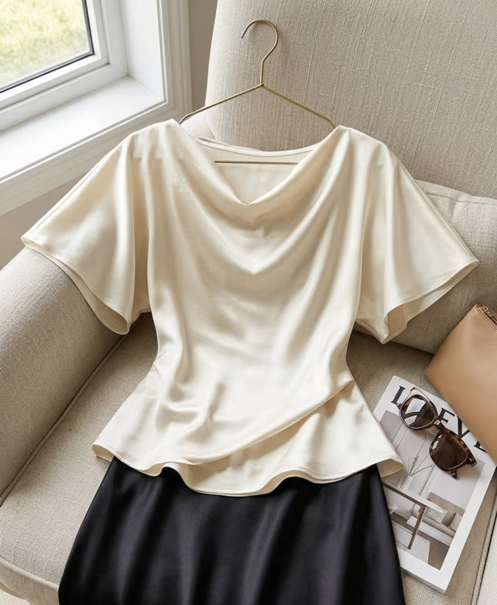 CHIC SATIN SUMMER TOP