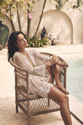 Chloe Polka Dot Lace Mini Robe