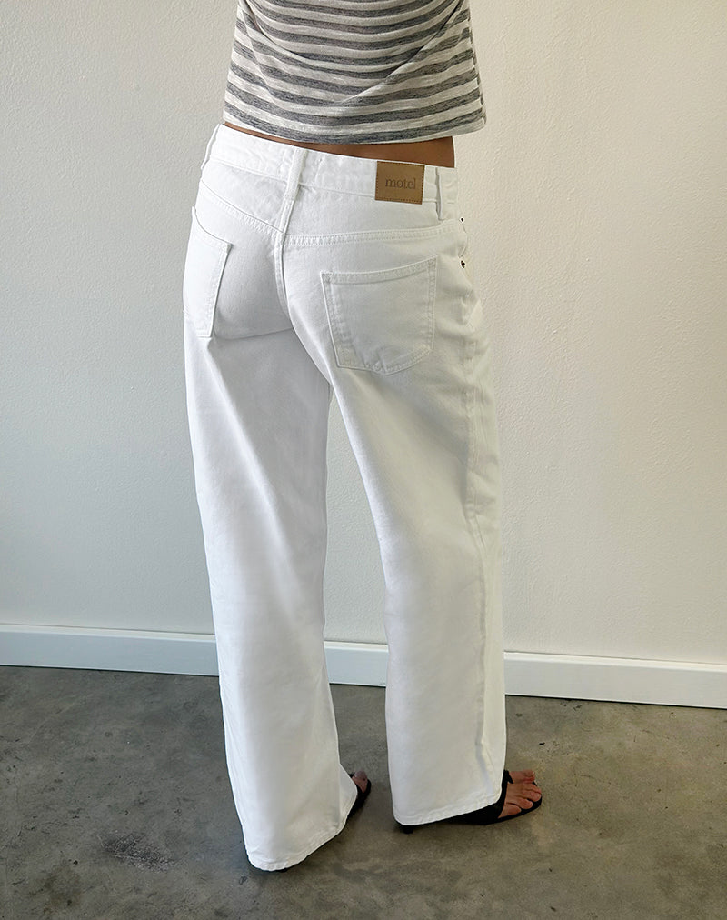 Low Rise Roomy Jeans in True White