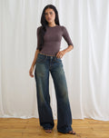 Low Rise Roomy Jeans in Aged Mid Blue