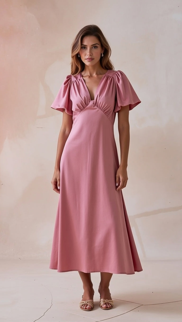MAXI SATIN SUMMER DRESS