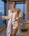 SATIN PAJAMA SET WITH CAMISOLE