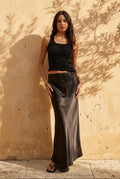 SATIN MAXI SKIRT