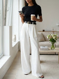 WIDE-LEG PANTS WITHOUT BELT