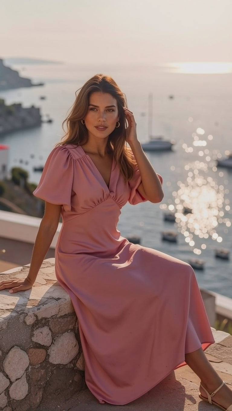 MAXI SATIN SUMMER DRESS