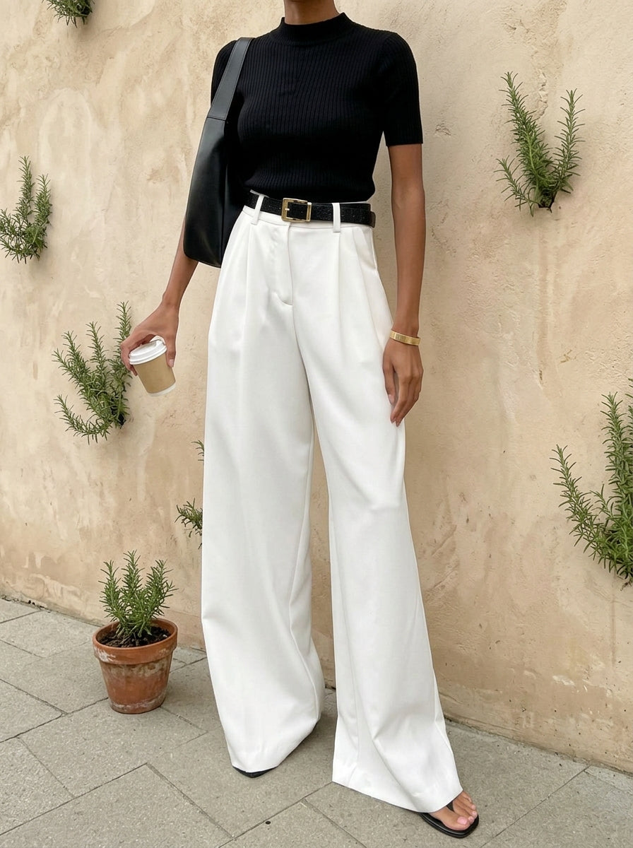 WIDE-LEG PANTS WITHOUT BELT