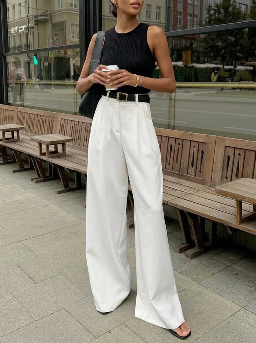 WIDE-LEG PANTS WITHOUT BELT