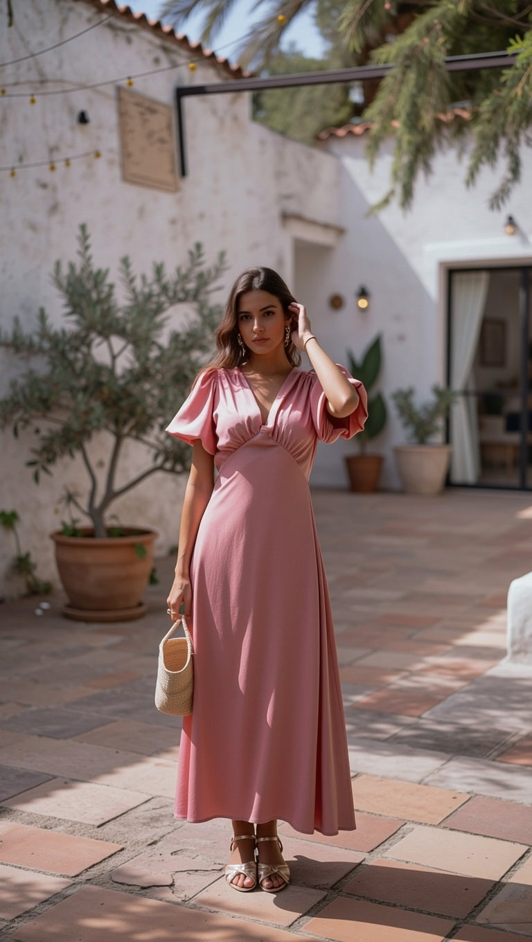 MAXI SATIN SUMMER DRESS