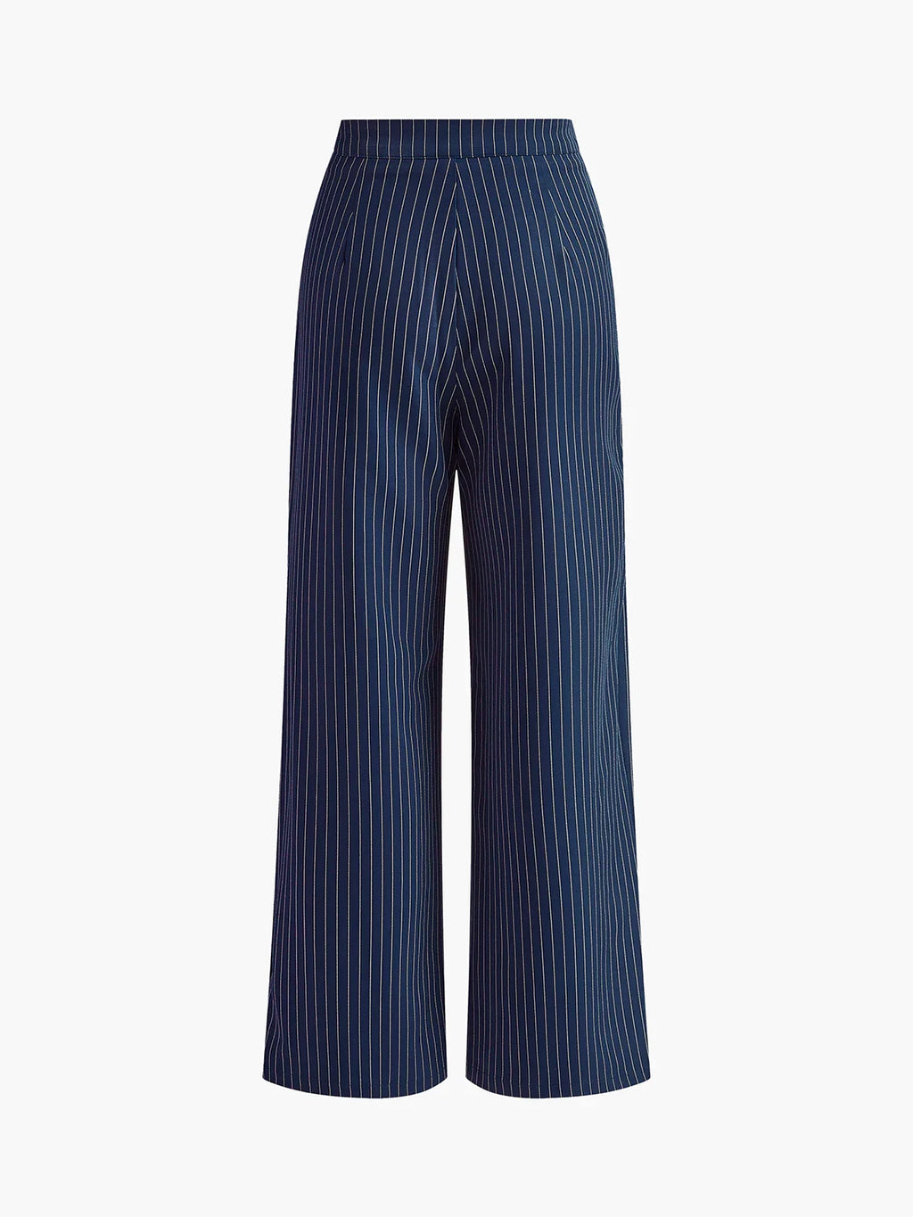 PINSTRIPED WIDE-LEG PANTS