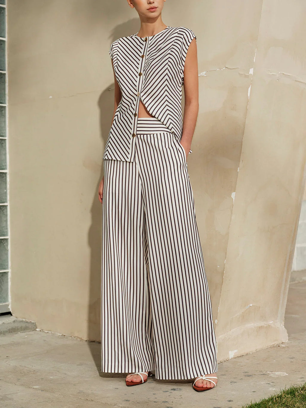 STRIPED COMBINAISON OUTFIT