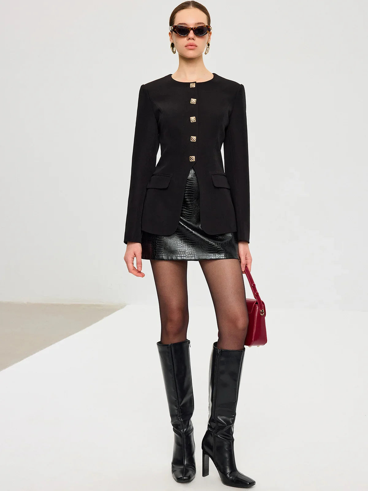 METAL BUTTON BLAZER