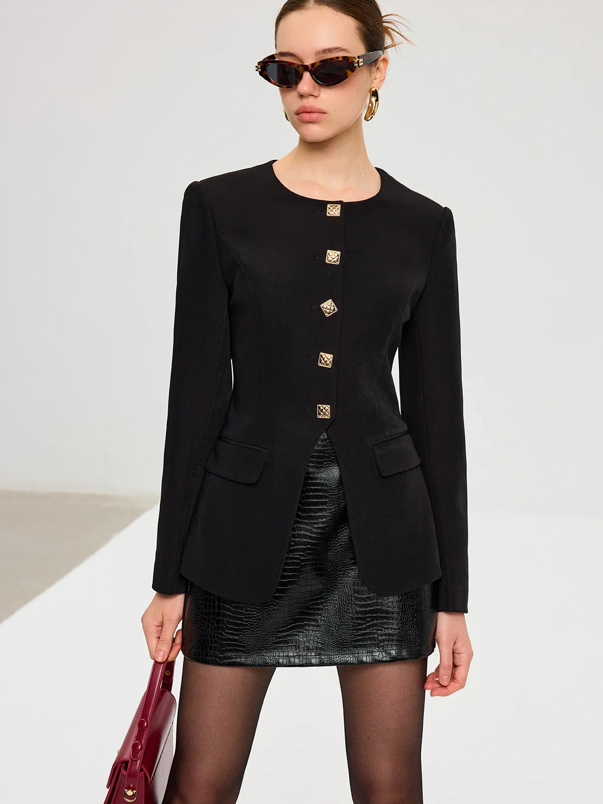 METAL BUTTON BLAZER