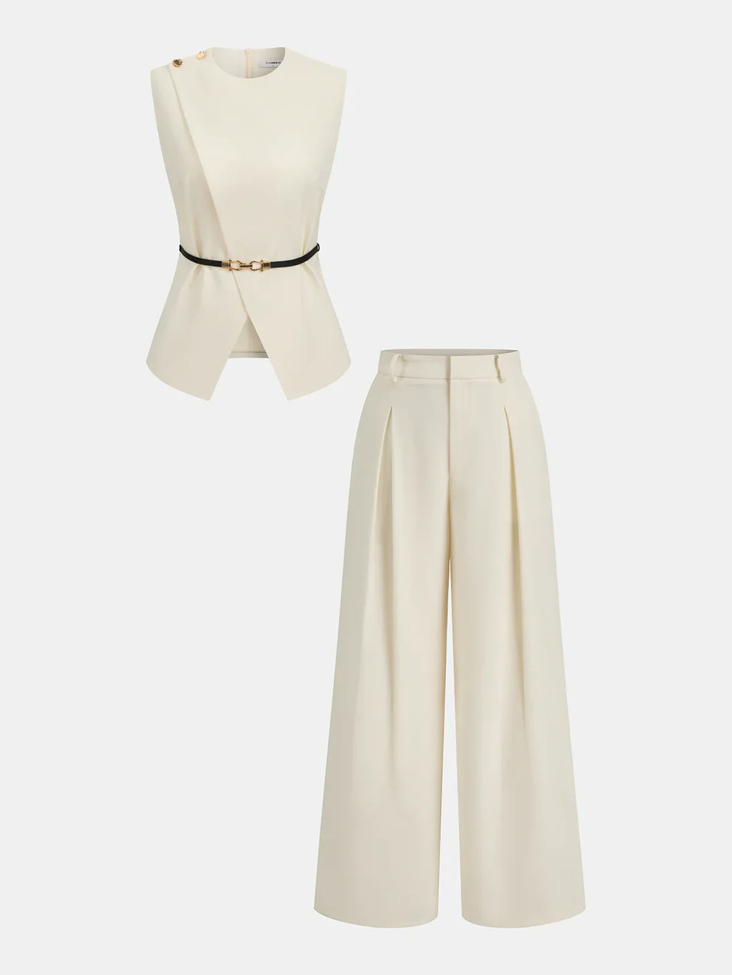 ELEGANT WHITE COMBINAISON OUTFIT