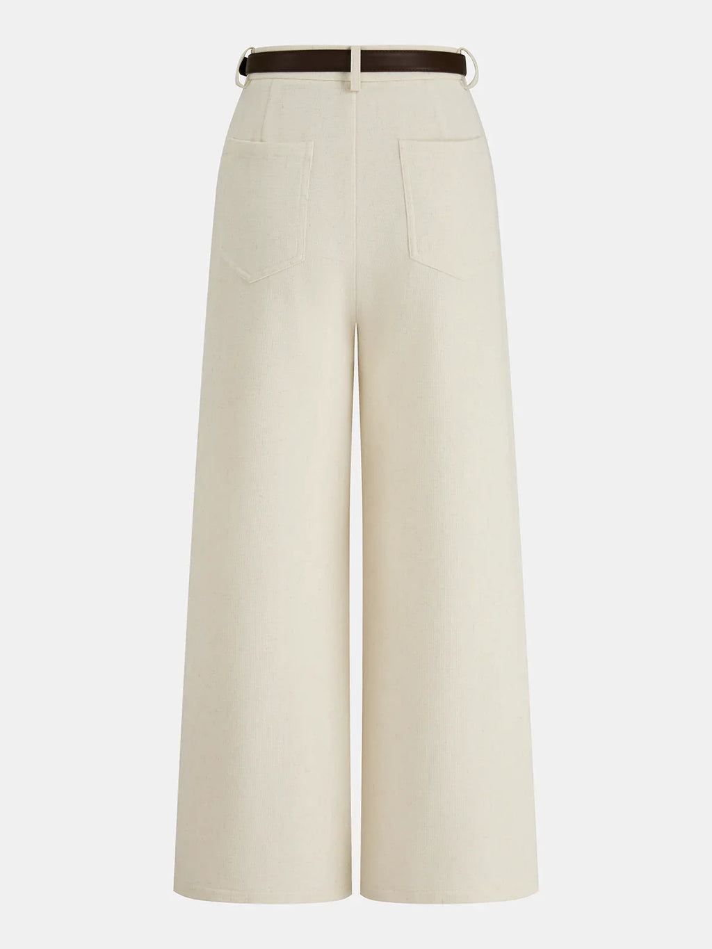 BELTED WIDE-LED PANTS