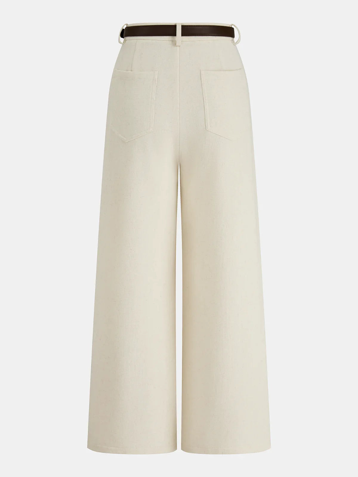 BELTED WIDE-LED PANTS