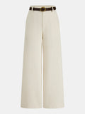 BELTED WIDE-LED PANTS