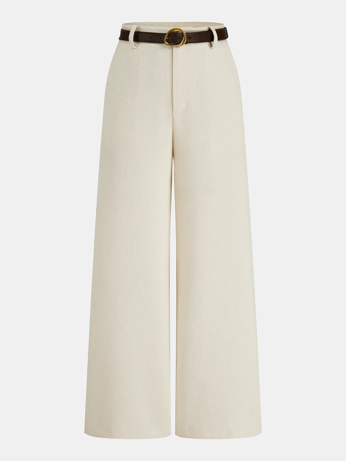 BELTED WIDE-LED PANTS