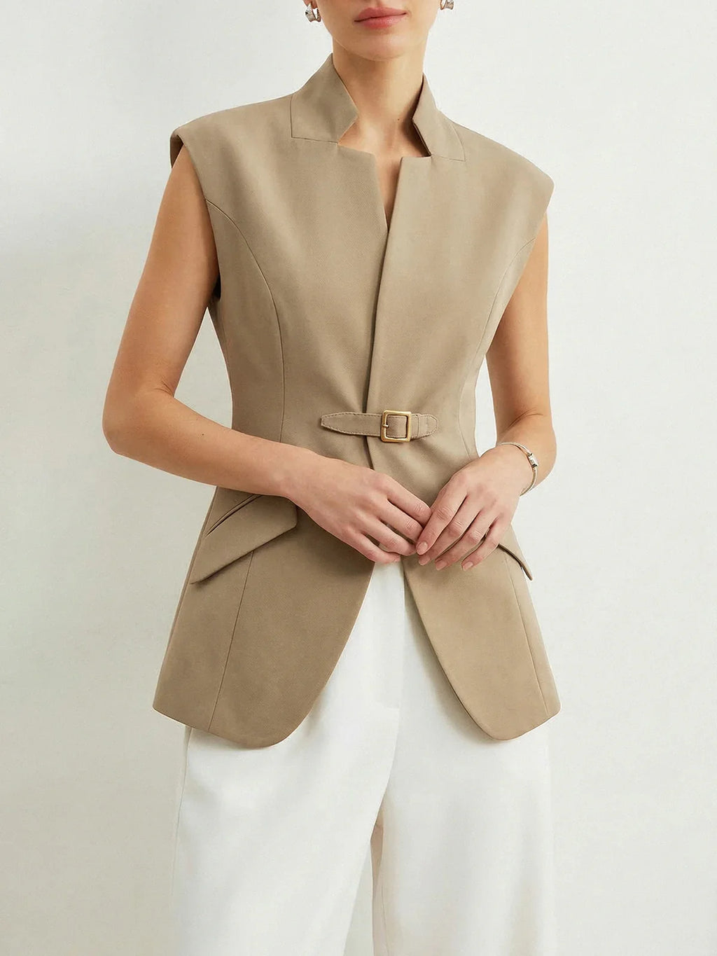 Garance — Belted Tailored Waistcoat