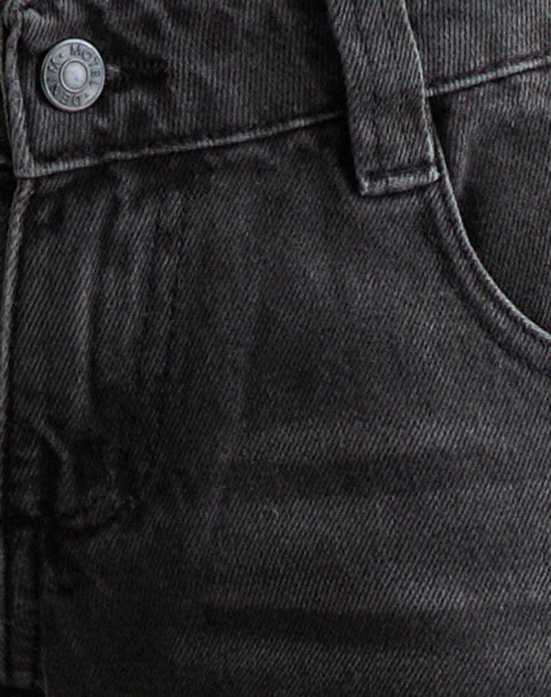 Low Rise Bell Bottom Flare Jeans in Vintage Black