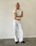 Low Rise Parallel Jeans in True White