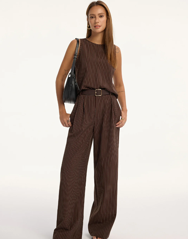 PINSTRIPED COMBINAISON OUTFIT