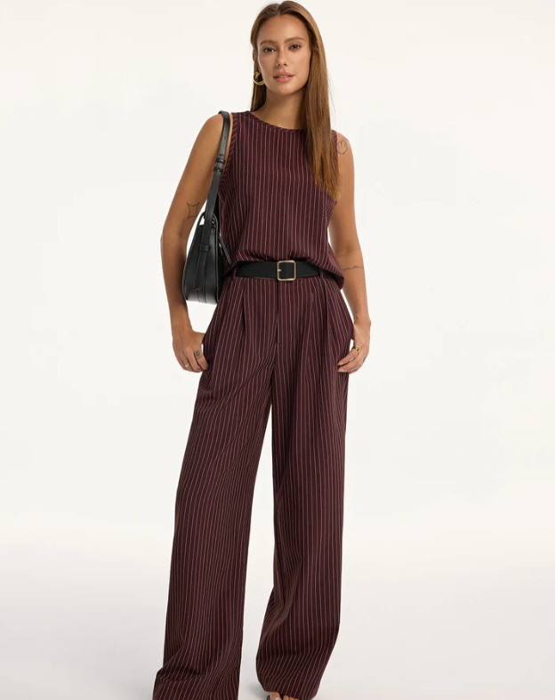 PINSTRIPED COMBINAISON OUTFIT