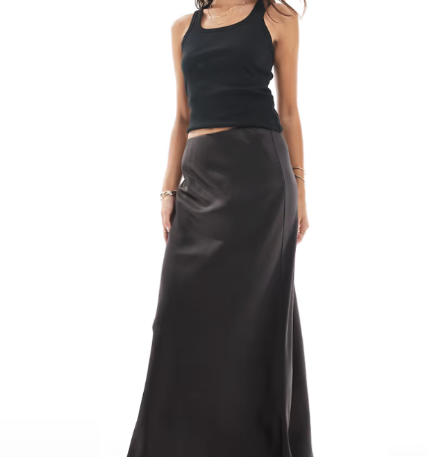 SATIN MAXI SKIRT