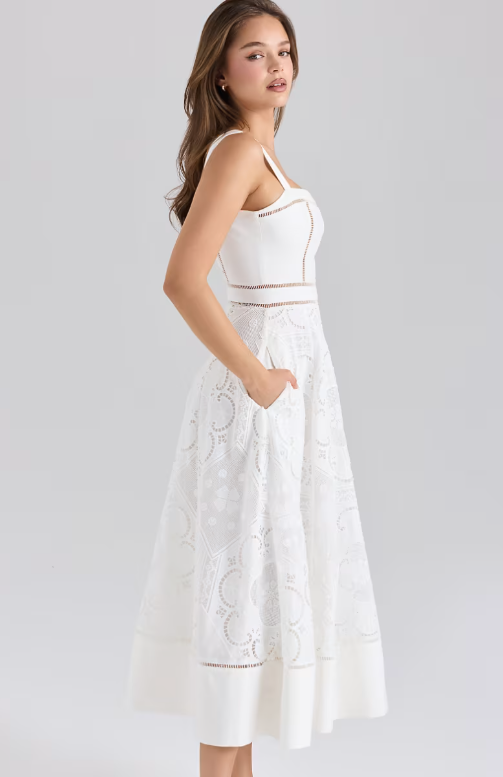 MIDI DRESS WHITE