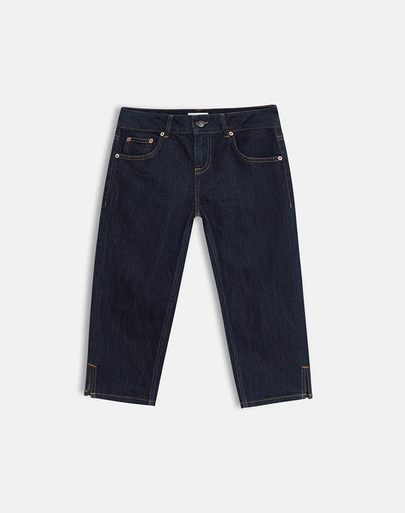 Denim Capri Jean in Indigo