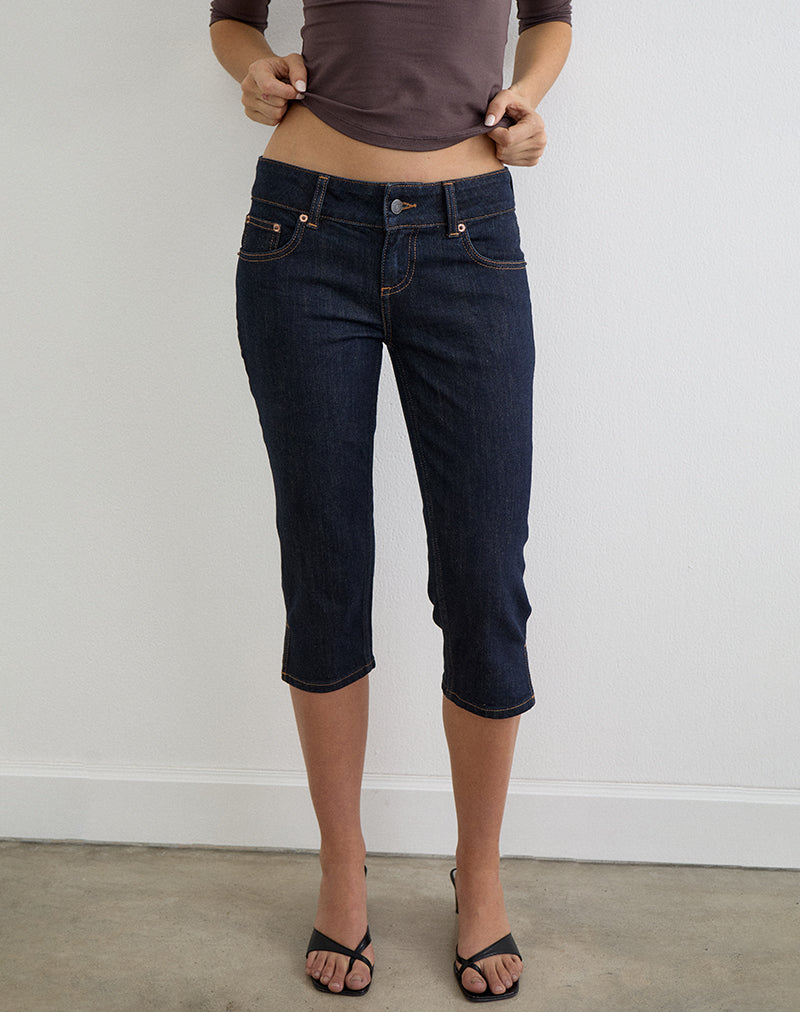 Denim Capri Jean in Indigo