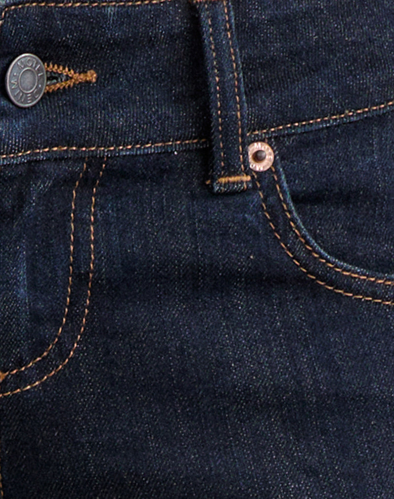 Denim Capri Jean in Indigo