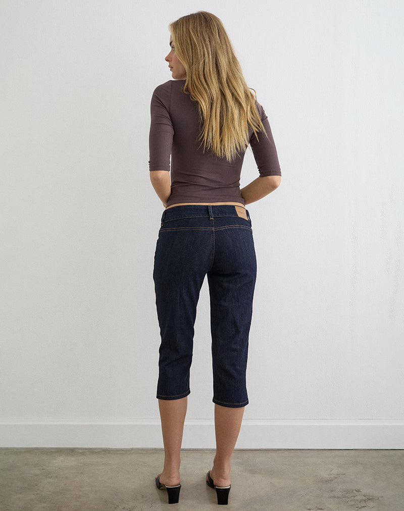 Denim Capri Jean in Indigo