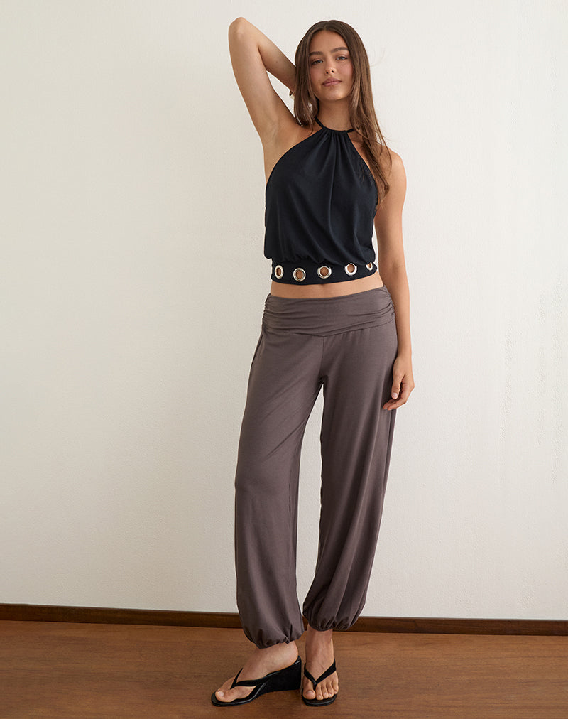 Bali Balloon Trouser in Peppercorn
