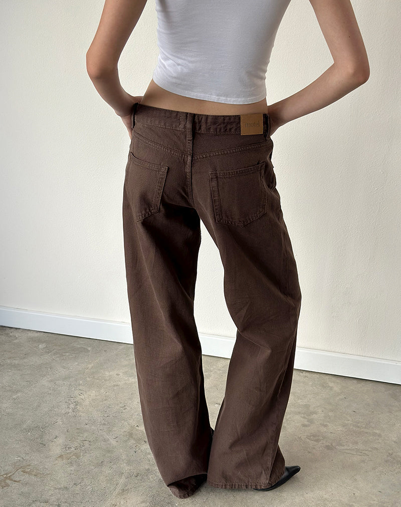 Low Rise Parallel Jeans in Dark Chocolate