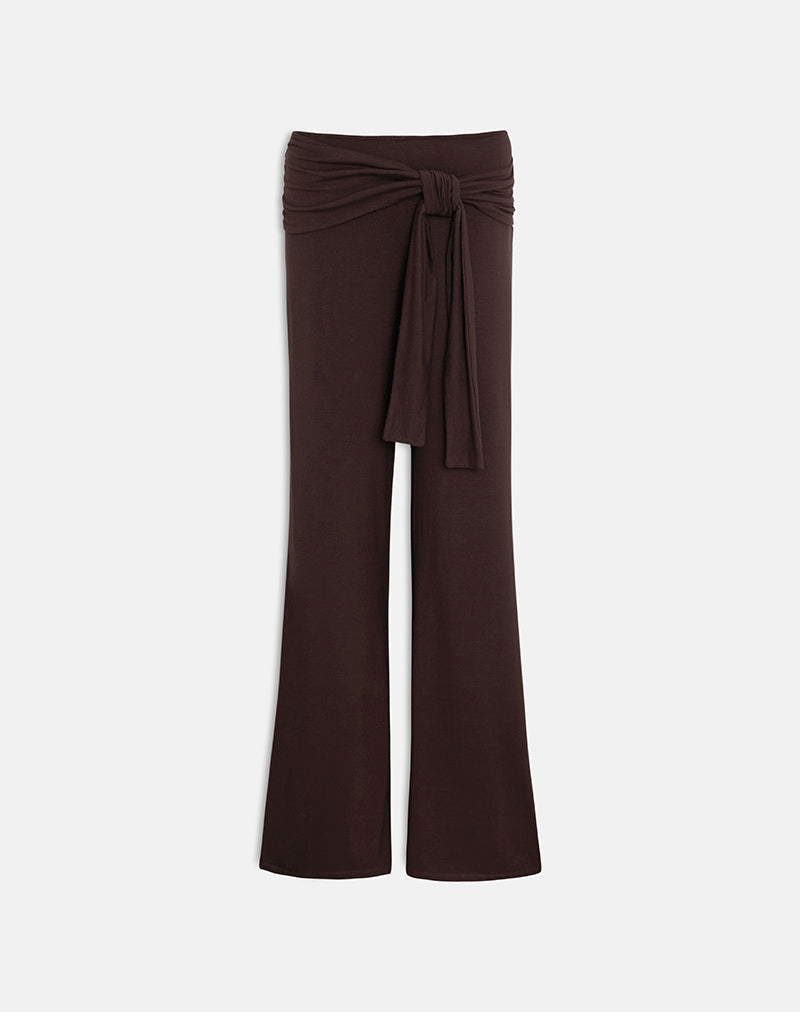 Esata Wrap Trouser in Bitter Chocolate