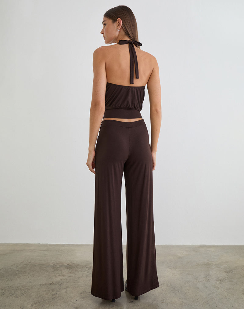 Esata Wrap Trouser in Bitter Chocolate