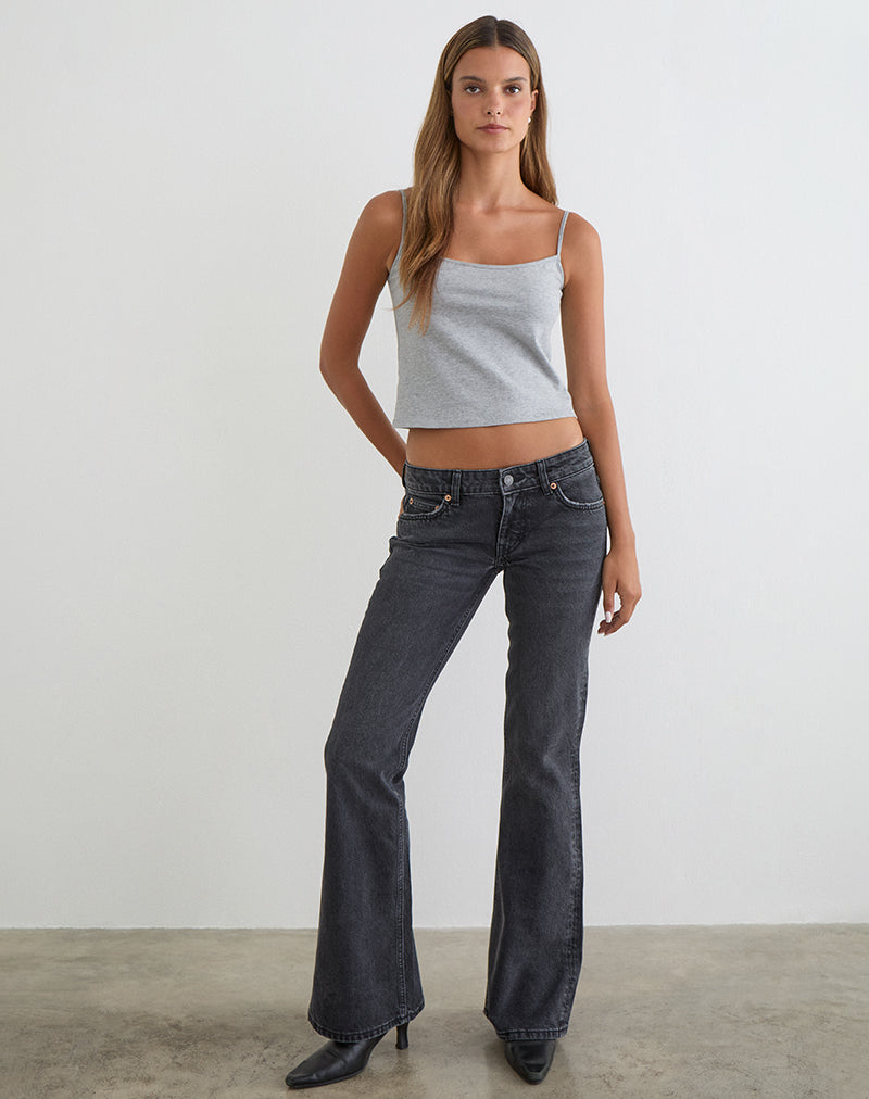 Extra Low Rise Flare Jeans in Vintage Black
